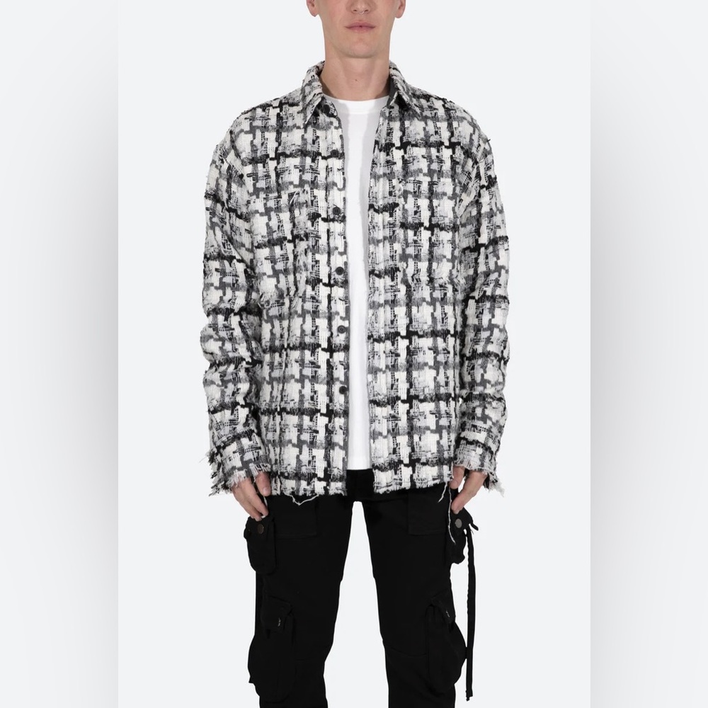 Brand New MNML Raw Edge Flannel Jacket